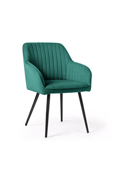 SERSIMO Set of 6 FLORENCE upholstered chairs, velour with decorative stitchin...