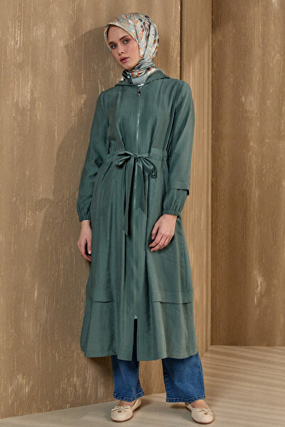 Setrms Kapüşonlu Cepli Spor Pardesü