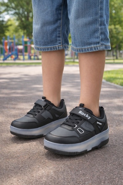 minibonito Patented Light-Up Sports Shoes with Roller Skates with 4 Wheels – ...