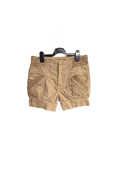 OEM Pantaloni Scurți Diesel Damă - Bumbac 100%, Design Stilat, Maro, Mărimea 27