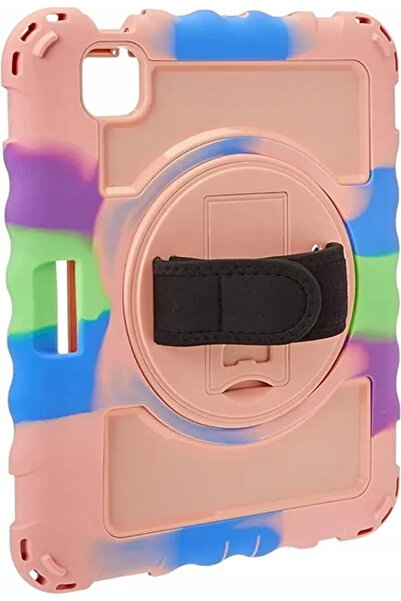 OEM Husă iPad Air 4 10.9 - Suport rotativ 360°, Curea umăr, Shockproof, Roz