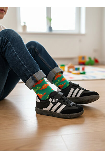 Vojo Sam Comfortable Sole Velcro Striped Children's Sports Shoes