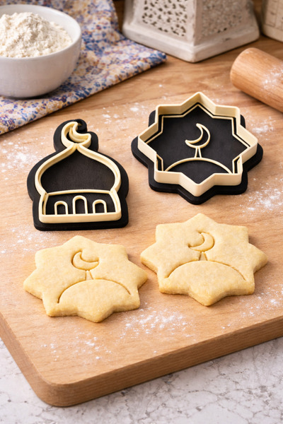 shop 🌙 Ramazan Temalı Cami & Hilal Kurabiye Kalıbı Seti