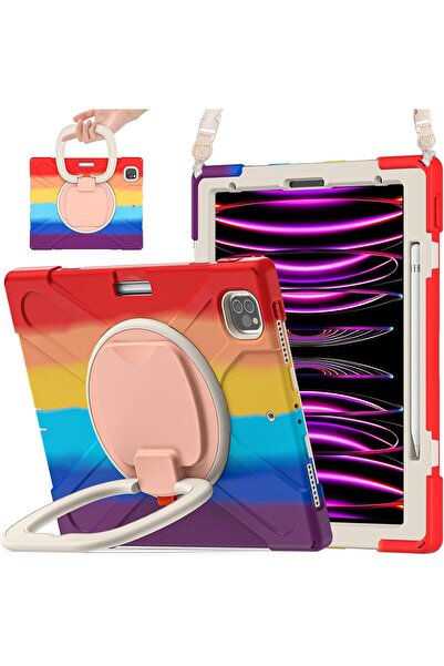 OEM iPad Pro 11 1/2/3 Case - 3 Layer Protection, 360 Support, Belt Strap, PC/...