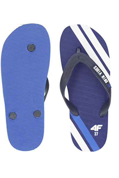 OEM 4F Kids Slippers - Rubber Straps, EVA Foam Sole, Navy Blue - Size 31