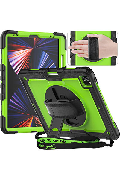 OEM iPad Air 5/4 10.9, Pro 11 Case - 360 Rotating Stand, Belt Strap, Silicone...