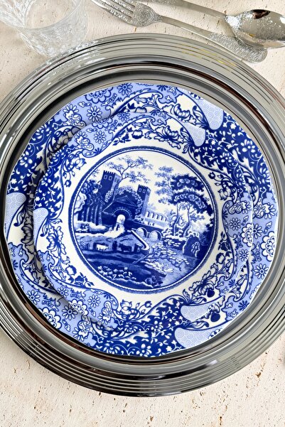 porselenden Carbon Blue 6-Person 21 cm Special Design Premium Porcelain Cake ...