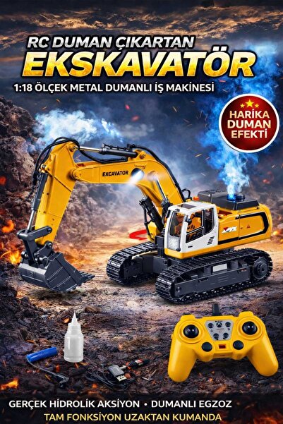 Aksoy Toys 1:18 Ölçek 11 Kanallı Tam Fonksiyonlu Uzaktan Kumandalı Ekskavatör...