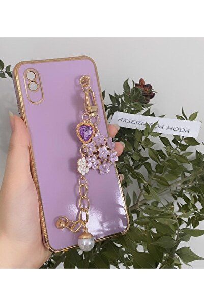 Aksesuarda Moda حافظة متوافقة مع Redmi 9a مزينة بالزهور وقابلة للقطع بالليزر