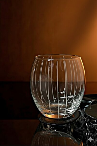 DECOSTYLE Empire Glass Soft Drink Glass Decorated 6-Pack 405 ml (Water/Whiske...