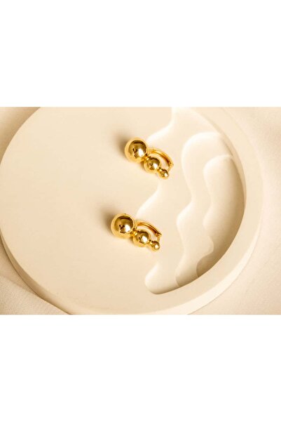 Safir Kuyumculuk Altın Sallantılı Top Küpe