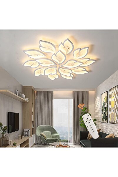 OEM Modern LED Ceiling Light - 15 Petal Design, Adjustable, Remote Control - ...