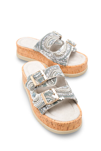 Solo Bag Women's Natural Stone Look Colorful Bead Embellished Detailed Buckle...