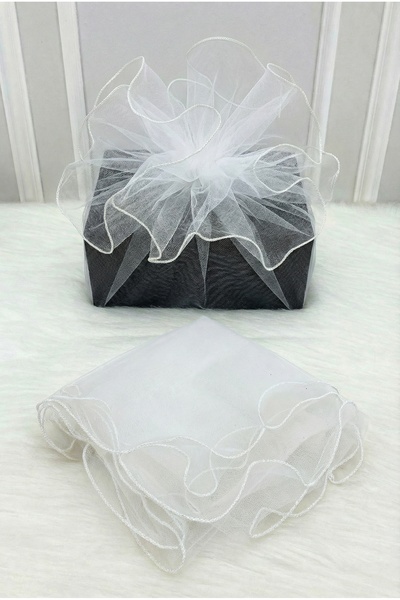 ZEYMERADE حقيبة زفاف بيضاء مزينة بحواف أوفرلوك، هدية للعروس والعريس، حقيبة هد...