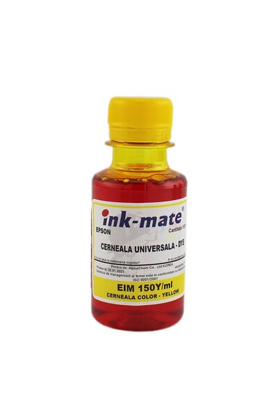 Piklinkmate Universal Dye refill ink compatible with Epson, Yellow 100 ml