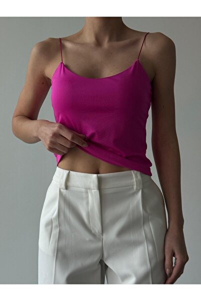 Quzu Askılı Bluz Koyu Kahve