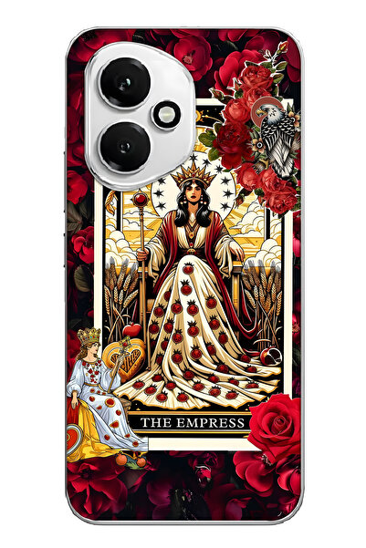 FLAMENKO غطاء هاتف شفاف متوافق مع هونور 400 بنمط الإمبراطورة التاروت