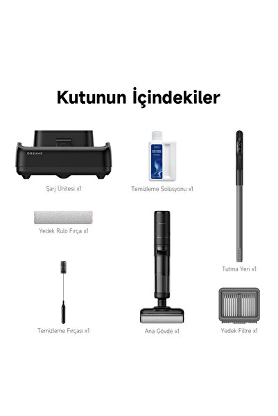 Dreame Pro FlexReach Islak ve Kuru Dik Süpürge H12PRO-FLX-EUA-BLK Siyah