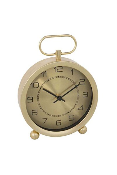 Atmosphera Irina Elegant Design Metal Analog Desk Clock Gold 19 cm