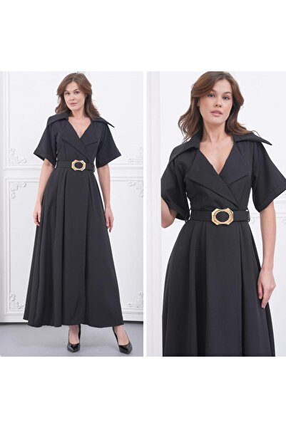 CİXAPLE Crepe Collared Dress