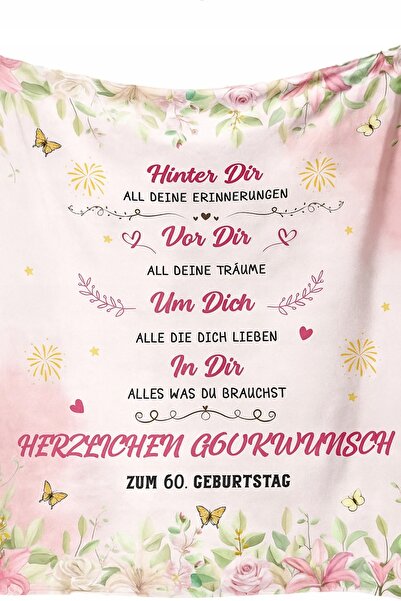 OEM 60th Anniversary Blanket for Women - Soft Material, Microfiber, Gift - 13...