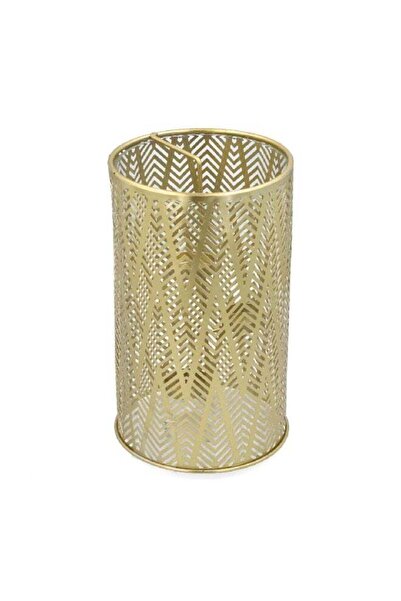 SERENE Round Decorative Metal Elegant LED Candle Holder Gold