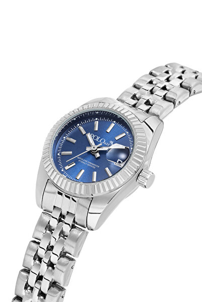 Polo Air Women Wrist Watch with Calendar Silver Navy Blue Color Pl-1594B4X