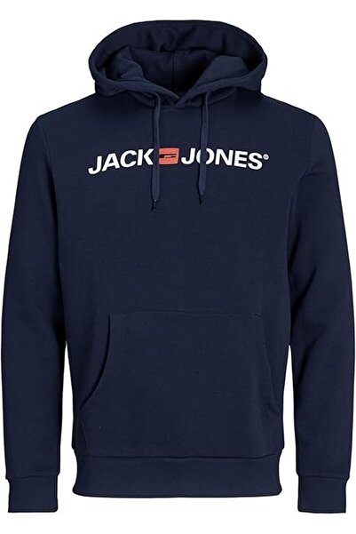 Jack & Jones Jjecorp Old Logo Men's Cotton Hooded , Blue, 3XL,