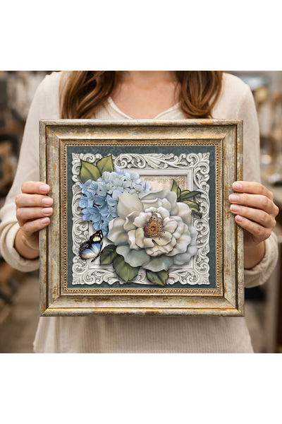 woodsia Διακοσμητικός Τετράγωνος Πίνακας με Κορνίζα DC0117