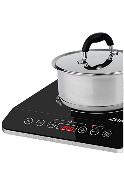 Zilan Induction hob ZLN8078 - 2000W, Black crystal, 10 special functions, dig...