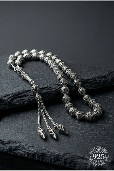 Erdobia 925 Ayar Oval Kesim 3 Kamçılı Havuç Püskül Orta Boy Lale İşlemeli Ota...