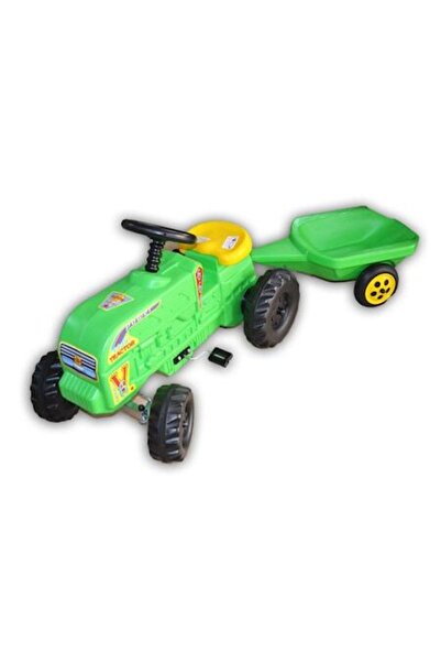 Dohany Педал трактор с ремарке, зелен/жълт