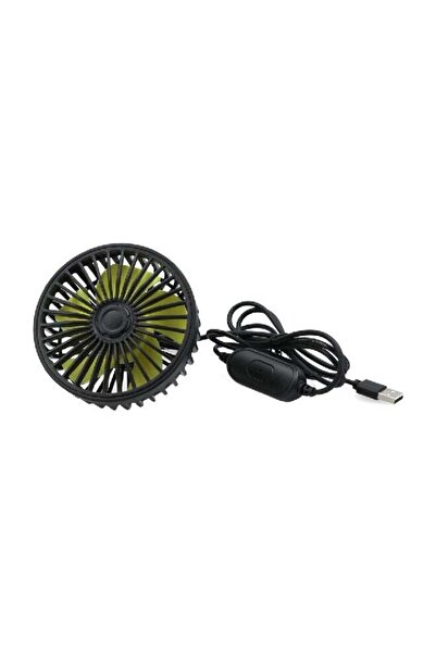 AUTOSMART Single Head USB Powered Car Fan Black and Yellow