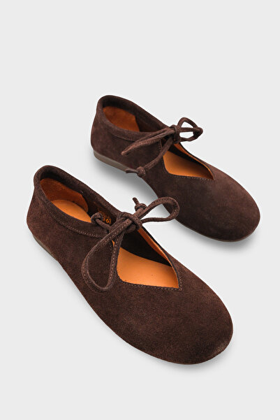 LOJO Γυναικείες μπαλαρίνες με κορδόνια και στρογγυλή μύτη, καθημερινές, Ligur...