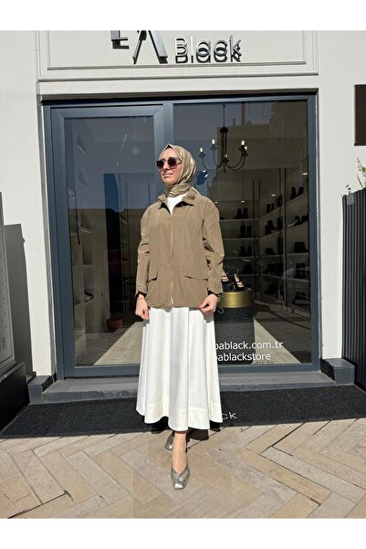 Venöve 26SSCEK0037 Hudson Kadın Ceket Haki Yeşil