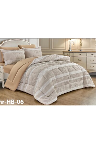 Gen Tech 6-piece double bedsheet set, plain with a raised pattern in distinct...