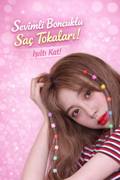 PREGIO Renkli Saç Süsü Saç Boncuğu 6 Adet