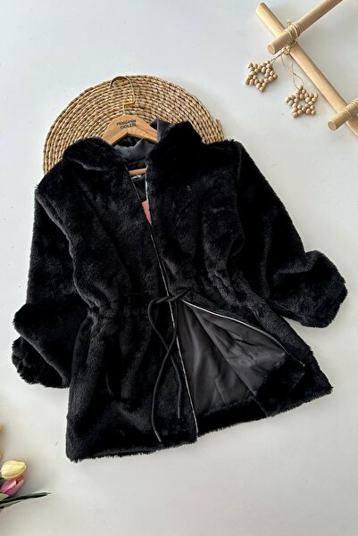 Minigimin Cicileri Miniğimin Cicileri Palton de pluș cu glugă și detaliu de ș...