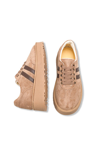 DELSOLERA Thick Mink Laced Suede Striped Orthopedic Daily Unisex Comfortable ...