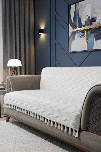 DAHABELLA LUXE HOME غطاء كرسي بوهيمي مزين بالشرّابات - غطاء كرسي مضاد للانزلا...