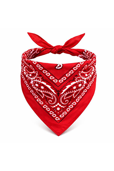 Lisinya Red Cowboy Scarf Children's Bandana Western Patterned Neck Scarf - Tygoo