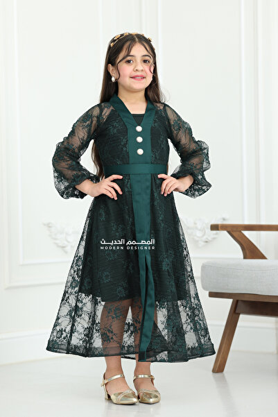modern designer Luxurious Lace dress for girls