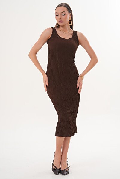 ŞİMAL Women's Thick Strapped Long Dress 260085 -