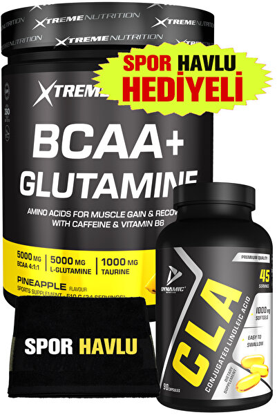 Xtreme Nutrition Bcaa + Glutamine 510 G Ananas + CLA 90 Kapsül + Spor Havlu H...