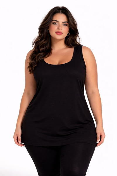 YUYİ Ji̇ber 100% Cotton Large Size Antiallergic Women's Tank Top 640