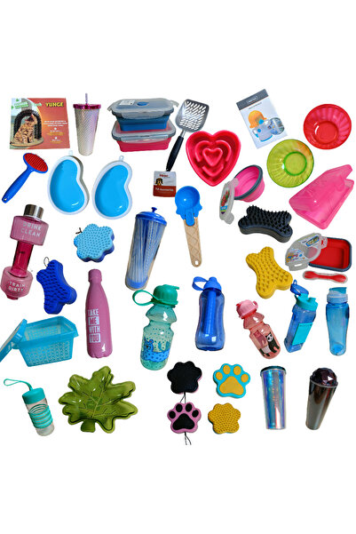 OEM Home and Animal Accessories Set - Toys, Cans, Containers - Over 60 Pieces...