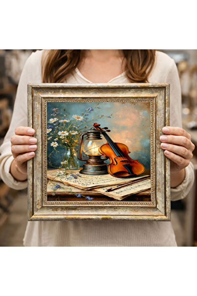 woodsia Tablou decorativ pătrat înrămat DC0169