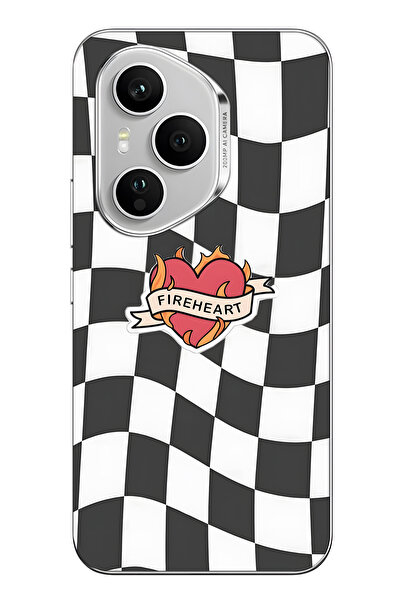 FLAMENKO غطاء هاتف شفاف بنمط مربع فايرهارت متوافق مع هونر 400 برو