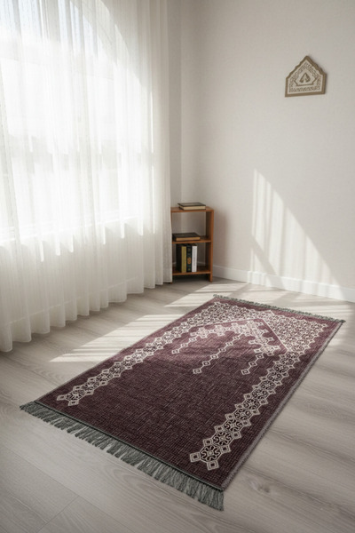 Myevilla My Evilla Bordo Covoraș de rugăciune ușor, pliabil și lavabil, cu mo...