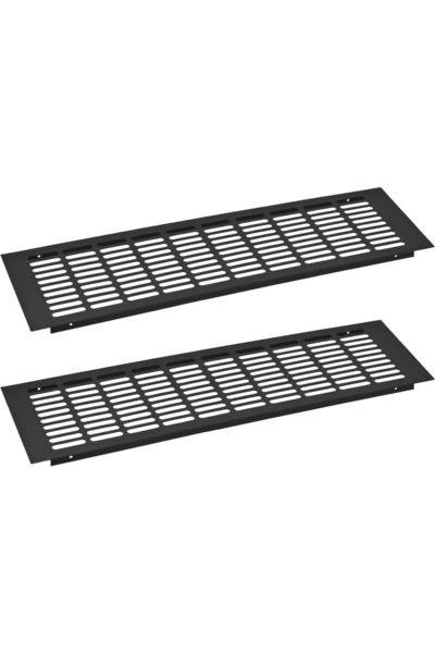 OEM Grilă ventilație, Aluminiu anodizat, Set 2 buc, Rezistent coroziune, Negr...